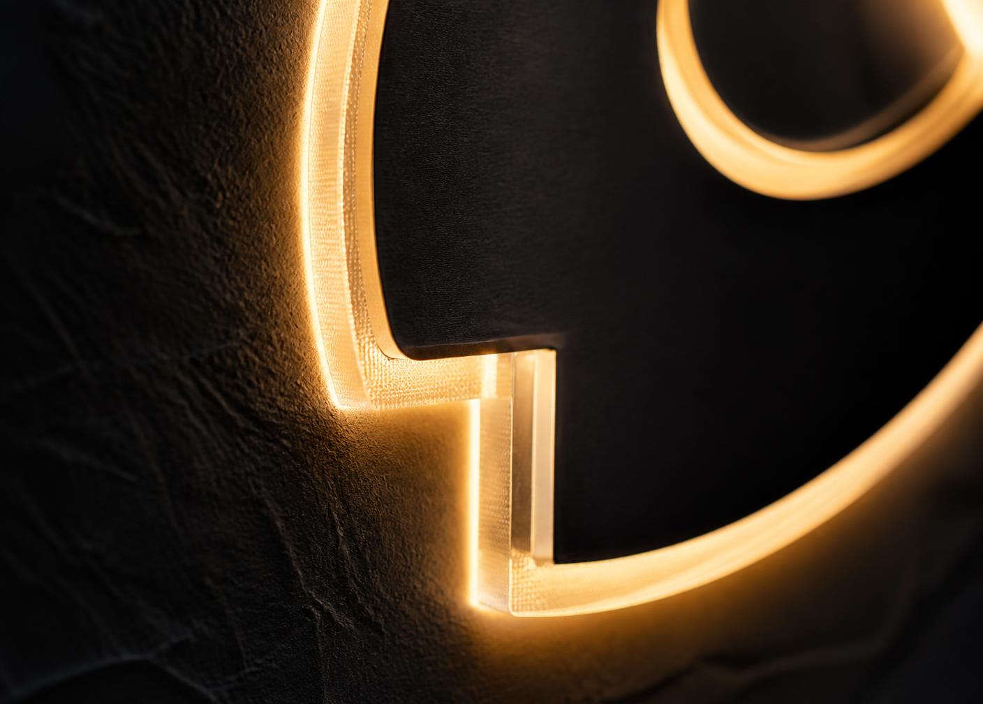 LED acrylic 3D channel letters and digital printing graphics